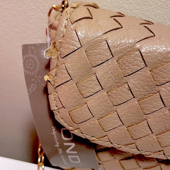 Fond Singapore | Woven PU Crossbody Bag | NWT | Beige - Picture 10 of 11